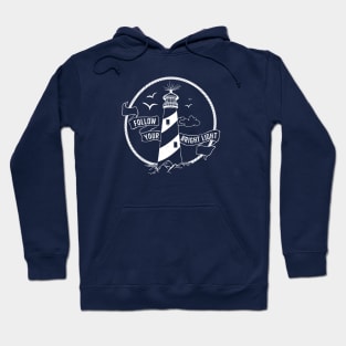 Nautical lettering: Follow you light Hoodie
